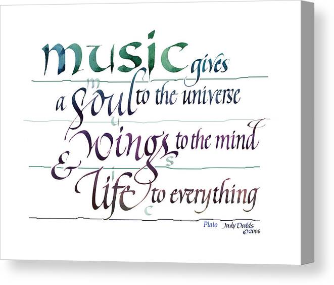 Music Soul Canvas Print featuring the painting Music Soul by Judy Dodds