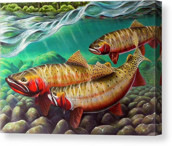 Cutthroat Canvas Print featuring the painting No Strings Attached by Nick Laferriere