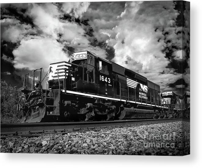Train Canvas Print featuring the photograph Norfolk and Southern Train by Shelia Hunt