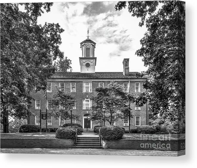 Ohio University Canvas Print featuring the photograph Ohio University Cutler Hall by University Icons