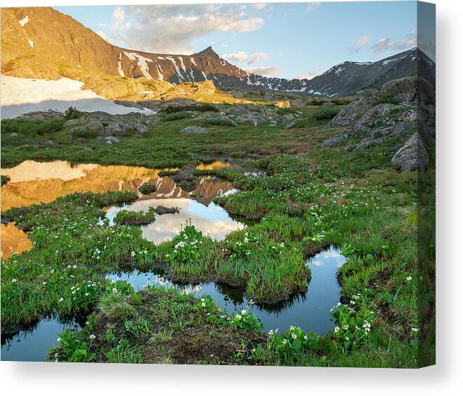 Breckenridge Canvas Print featuring the photograph Pacific Peak Reflection 3 by Aaron Spong