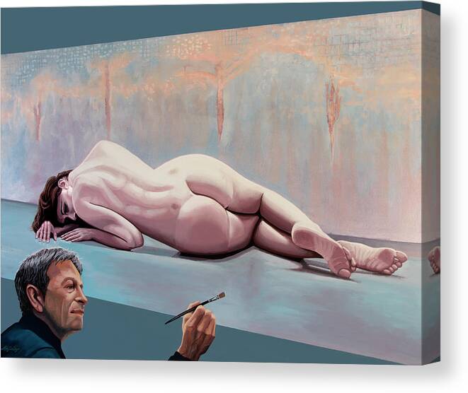 Pascal Chove Canvas Print featuring the painting Pascal Chove Painting by Paul Meijering