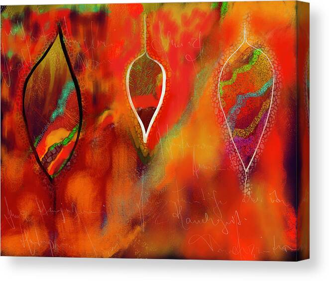 Digital Abstract By Artbygabrielewa Canvas Print featuring the digital art Past Times by Art by Gabriele