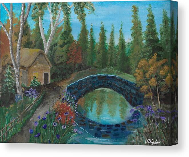 Woods Canvas Print featuring the painting Place in the woods by David Bigelow