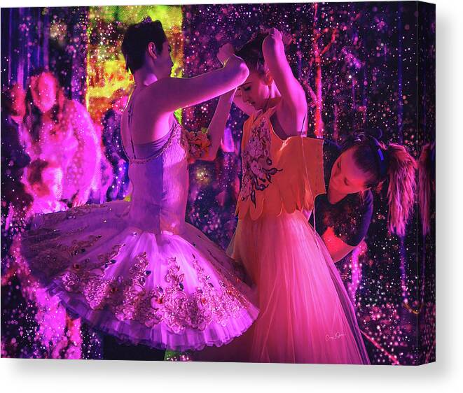 Ballerina Canvas Print featuring the photograph Prepping Off Stage by Craig J Satterlee
