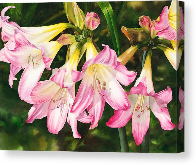 Flower Canvas Print featuring the painting Rhythm of Nature by Espero Art