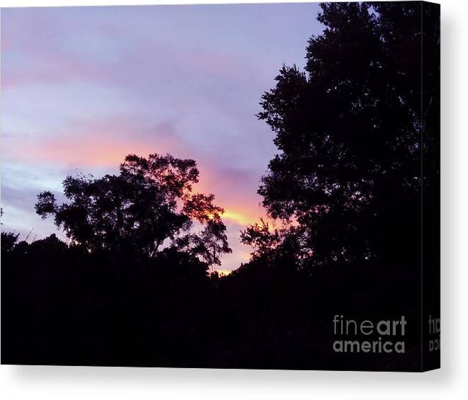 Sunset Canvas Print featuring the photograph Rural Sunset by D Hackett