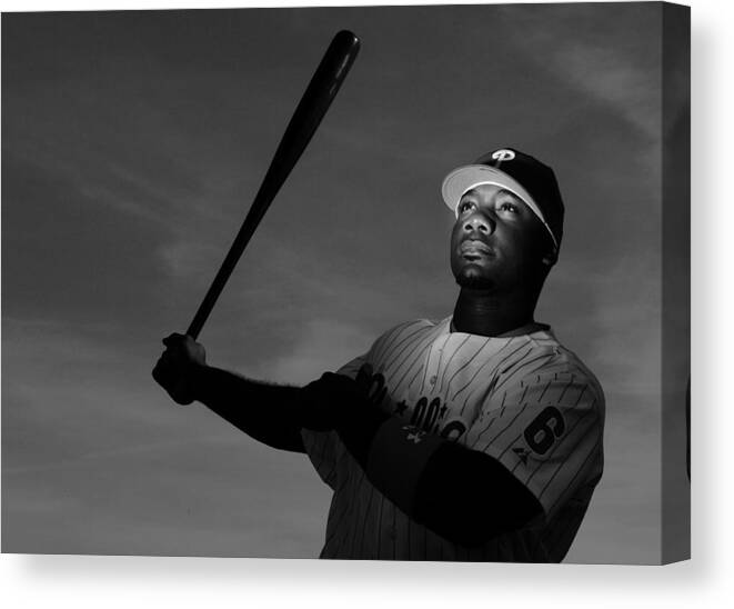 Media Day Canvas Print featuring the photograph Ryan Howard by Al Bello