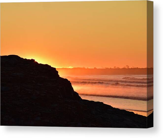 Sunrise Canvas Print featuring the photograph Sachuest Sunrise II by Nancy De Flon