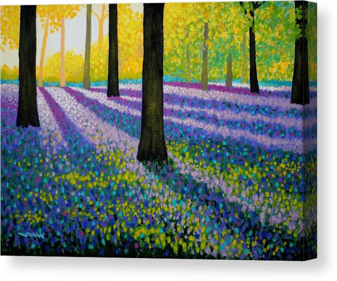 Acrylic Canvas Print featuring the painting Shadow trees VII by John Nolan