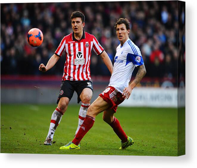 Sports Ball Canvas Print featuring the photograph Sheffield United v Nottingham Forest - FA Cup Fifth Round by Michael Regan