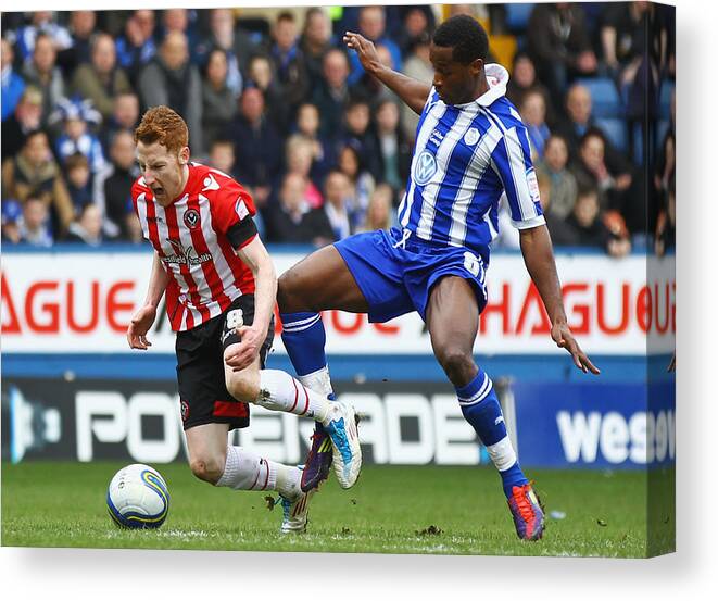 England Canvas Print featuring the photograph Sheffield Wednesday v Sheffield United - npower League One by Matthew Lewis