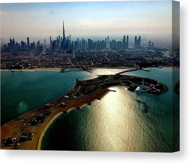 Dubai Canvas Print featuring the photograph Shimmering Dubai by Tanya White