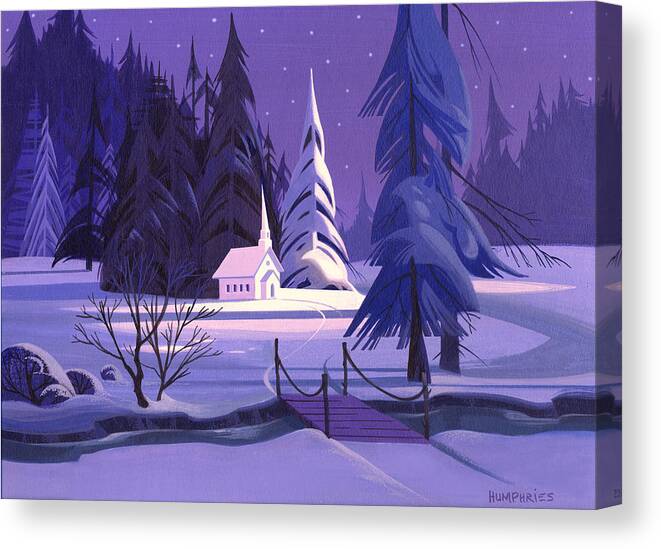 Michael Humphries Canvas Print featuring the painting Silent Night by Michael Humphries