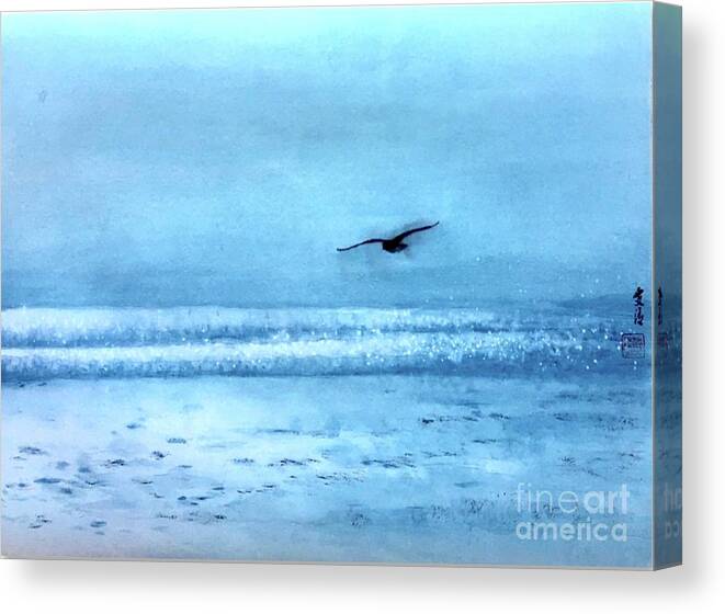 Ink Painting Canvas Print featuring the painting Soaring Freely by Carmen Lam