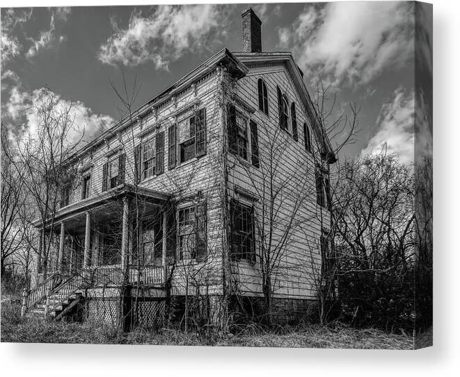 Haunted House Canvas Print featuring the photograph Spook House by David Letts