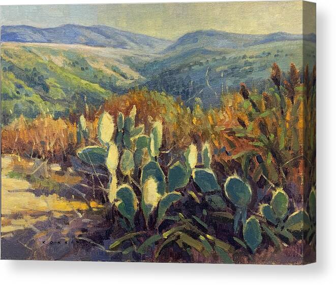 Crystal Cove State Park Canvas Print featuring the painting Spring Trail by Konnie Kim