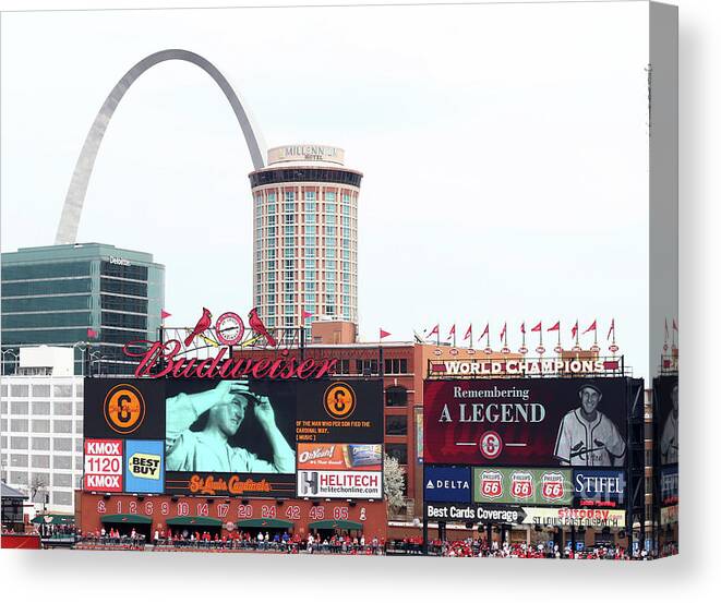St. Louis Cardinals Canvas Print featuring the photograph Stan Musial by Elsa