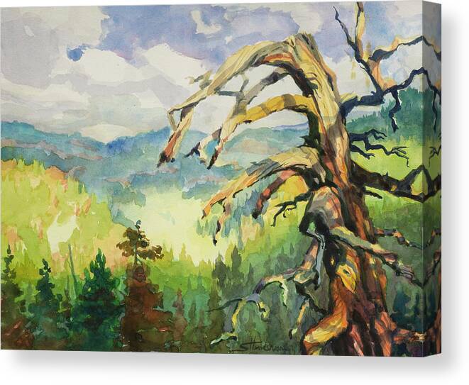 Forest Canvas Print featuring the painting Still Standing by Steve Henderson