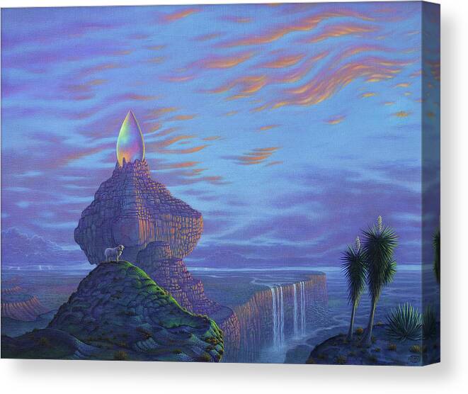 Amb Canvas Print featuring the painting The Lamb and the storm by Tuco Amalfi