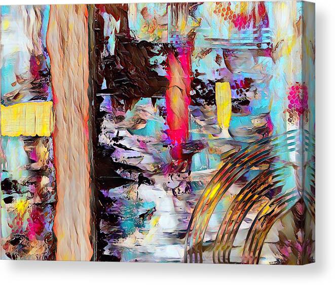 Abstract Canvas Print featuring the painting The River - Abstract art by Patricia Piotrak