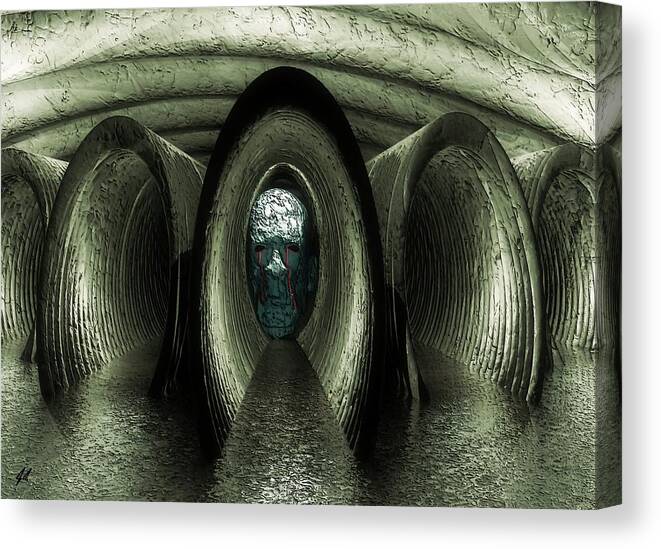 Surreal Canvas Print featuring the digital art The Soul Stared Back by John Alexander