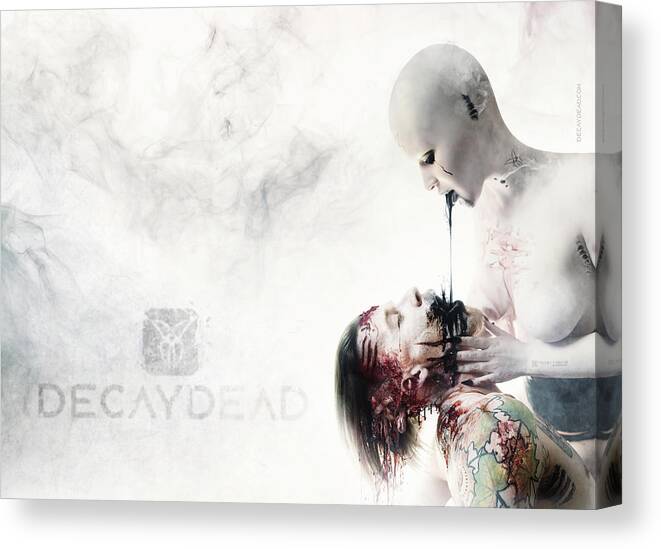 Argus Dorian Canvas Print featuring the digital art The Virus by Argus Dorian