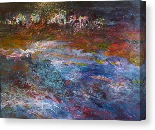 Water Canvas Print featuring the painting The Water's Rising by Janice Nabors Raiteri