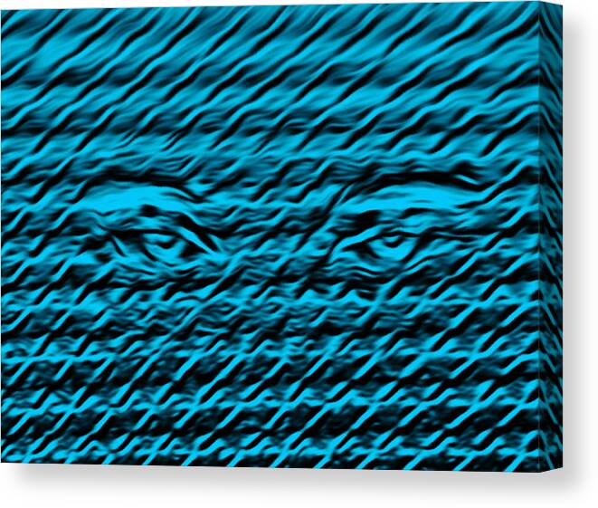 Abstract Art Canvas Print featuring the digital art These Eyes by Ronald Mills