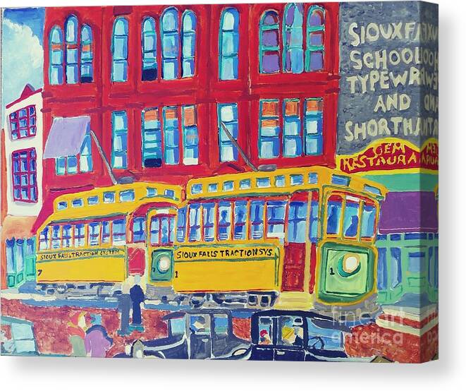 Trolly Canvas Print featuring the painting Traction System by Rodger Ellingson