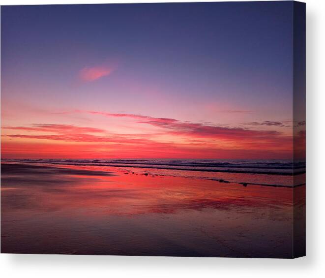 Sunrise Canvas Print featuring the photograph Waiting For Sunrise by Dani McEvoy