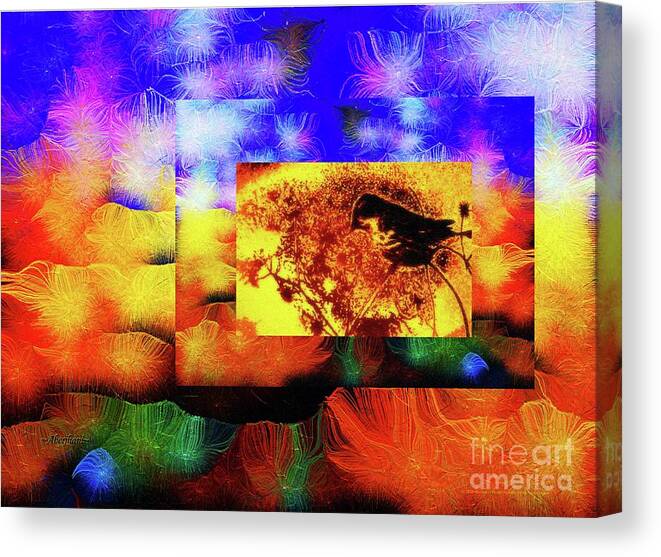 Silk-featherbrush Canvas Print featuring the mixed media Waking up inside a Dream within a Dream by Aberjhani