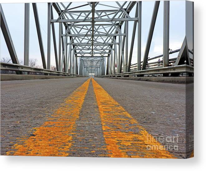 Waterville Bridge Canvas Print featuring the photograph Waterville Bridge 0823 by Jack Schultz