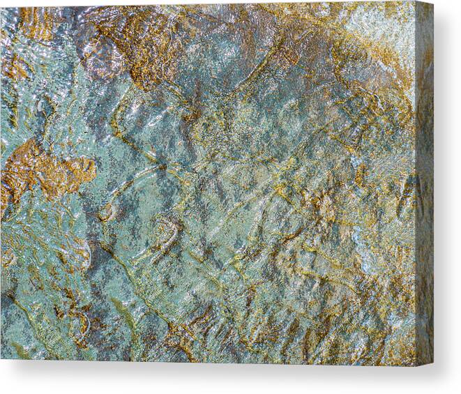 Abstract Photograph Canvas Print featuring the photograph When the Water Falls Abstract by Terry Walsh