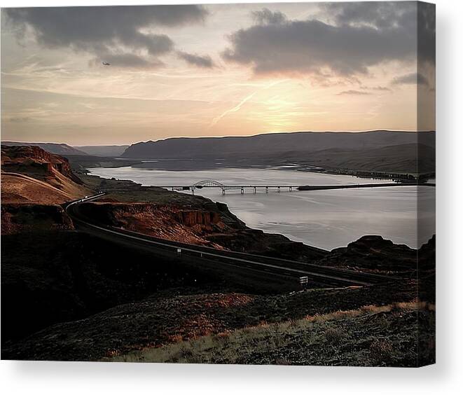 Columbia River Canvas Print featuring the photograph Wild Horse Lookout - Washington by DArcy Evans