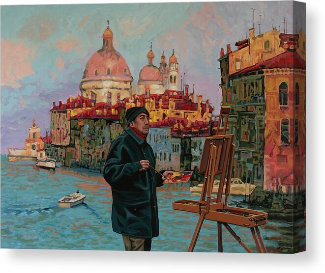 Xiao Song Jiang Canvas Print featuring the painting Xiao Song Jiang Venice Painting by Paul Meijering