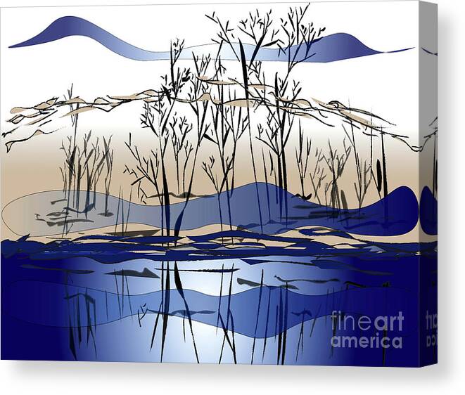 Zen Canvas Print featuring the painting Zen Reflections by Eileen Kelly