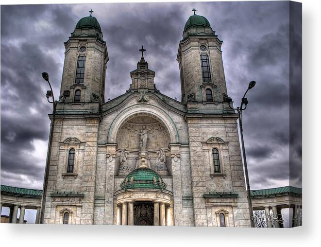 Basilica Canvas Print featuring the photograph 0044 Our Lady of Victory Basilica Series by Michael Frank Jr