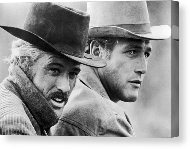Paul Newman Canvas Print featuring the photograph Butch Cassidy and the Sundance Kid by Georgia Fowler