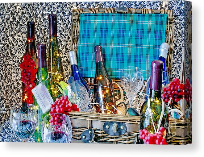 Picnic Basket Canvas Print featuring the photograph Celebrate Life...Today #1 by Margaret Hood