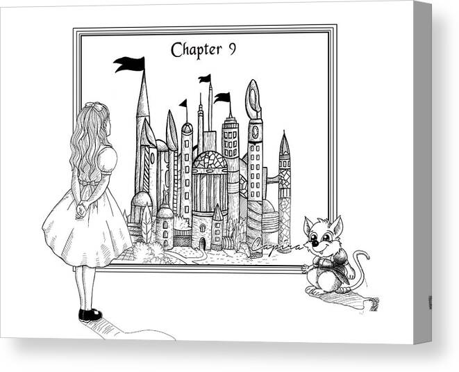 Wurtherington Canvas Print featuring the drawing Chapter Nine #2 by Reynold Jay