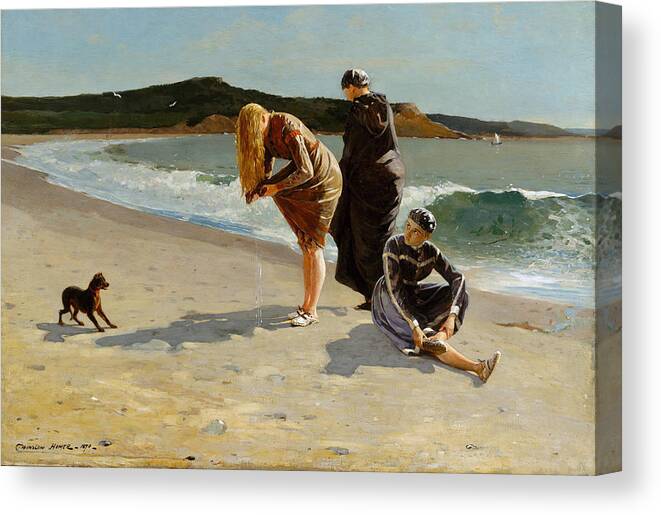 Winslow Homer Canvas Print featuring the painting Eagle Head. Manchester Massachusetts #4 by Winslow Homer