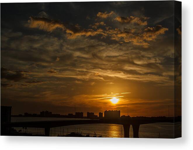 Florida Canvas Print featuring the photograph Florida sunset #1 by Jane Luxton