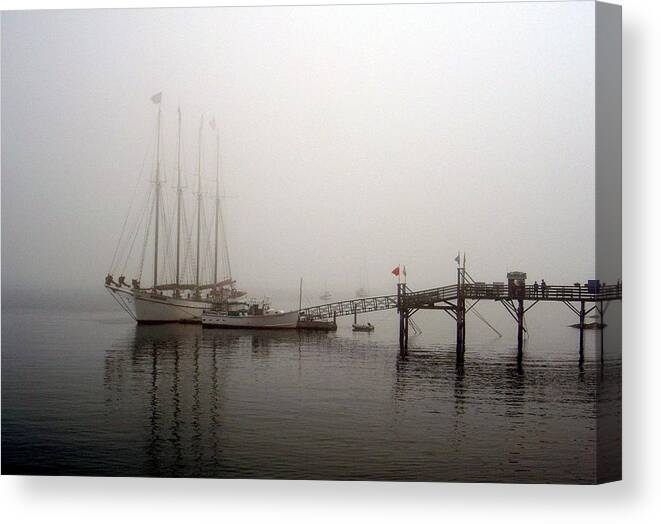 Fog Canvas Print featuring the photograph Fogged In #2 by Carolyn Jacob