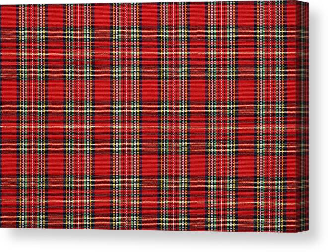 Material Canvas Print featuring the photograph Gingham Pattern Fabric #1 by Esemelwe