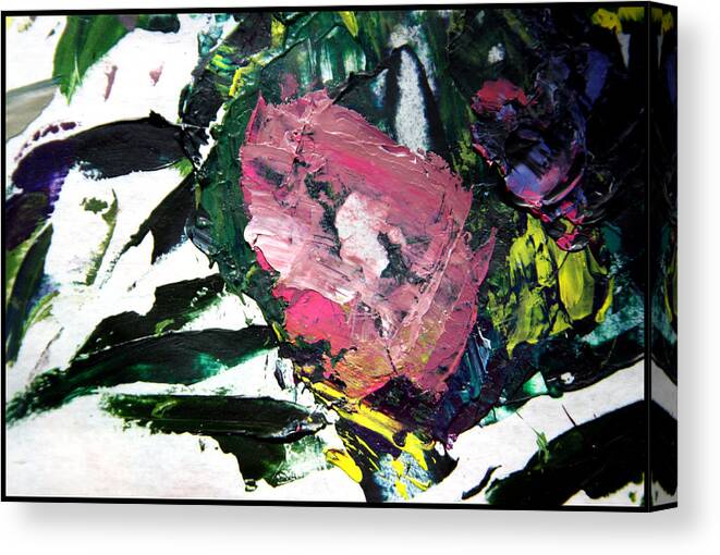 Abstraction Canvas Print featuring the painting Palette Abstraction #11 #1 by John Lautermilch