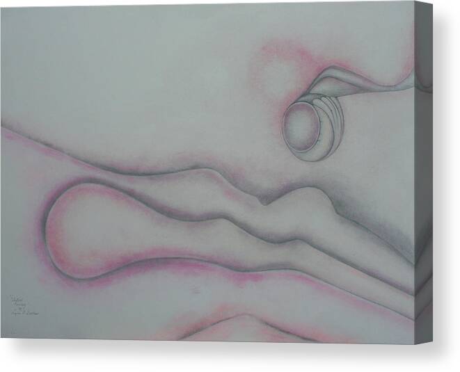 Sensual Canvas Print featuring the painting Sensual Forms #1 by Lynn Buettner