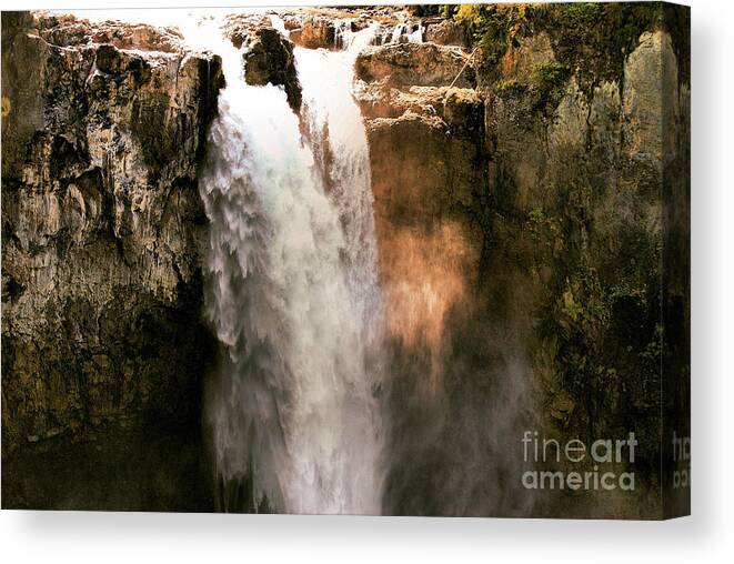 Photographs Canvas Print featuring the photograph Snoqualmie Falls #3 by John Krakora