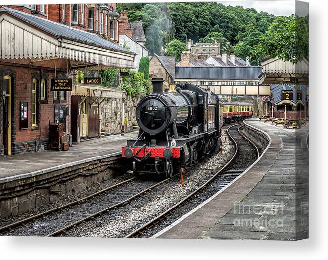 Steam Locomotive Canvas Print featuring the photograph Steam Train Wales by Adrian Evans