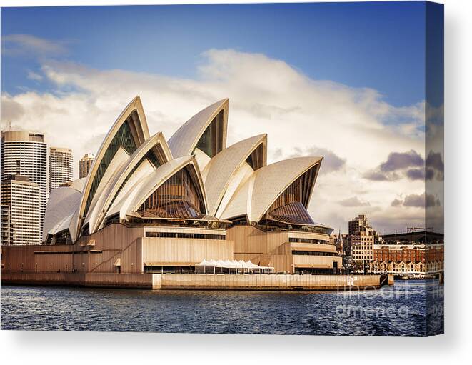 Sydney Opera House Canvas Print featuring the photograph Sydney Opera House #1 by Colin and Linda McKie
